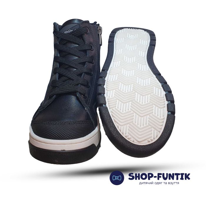 Ботинки Tomini черные с белым 738