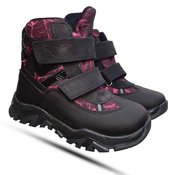 Ботинки Tofino черные с розовым 9102