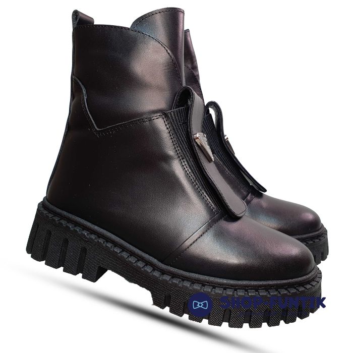 Ботинки Tomini черные на меху 6140