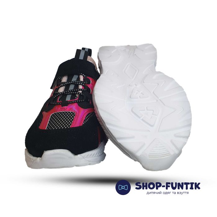 Кроссовки Toddler черные с розовым 976