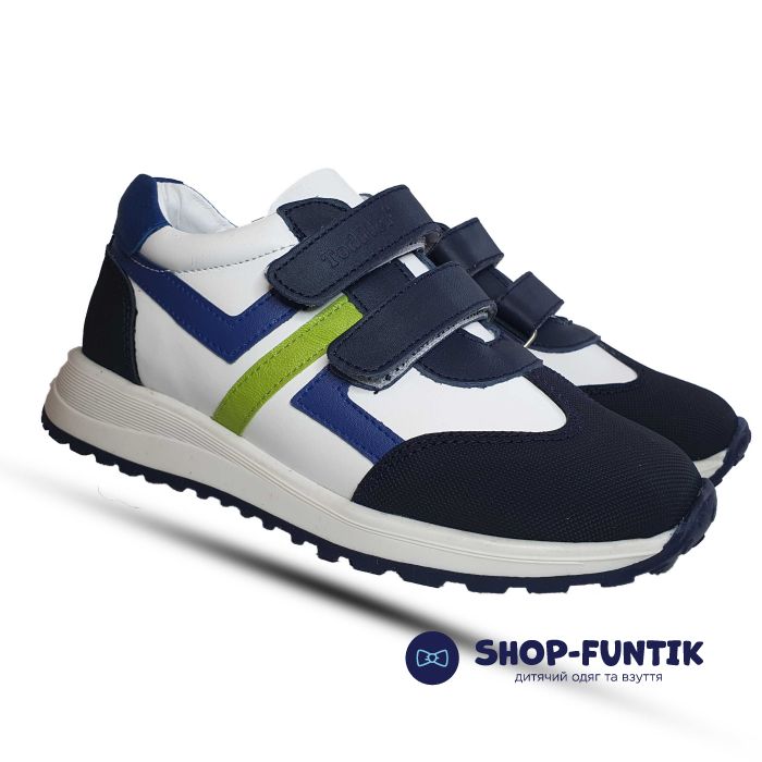 Кроссовки Toddler белые с синим 130