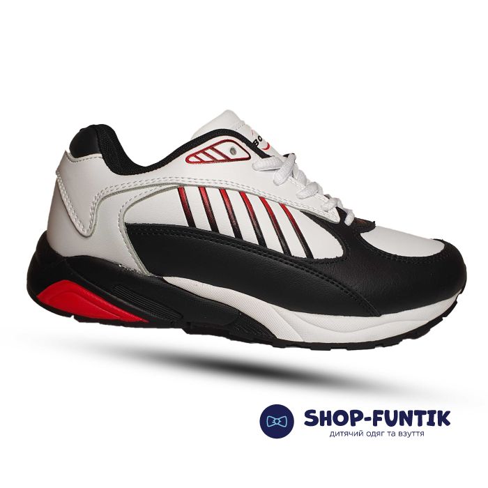 Кроссовки Bona белые с черным 844