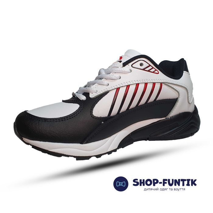 Кроссовки Bona белые с черным 844