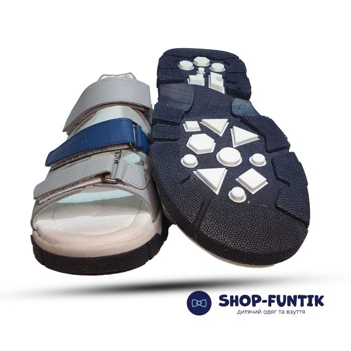 Сандалии Tomini  серые с синим 025