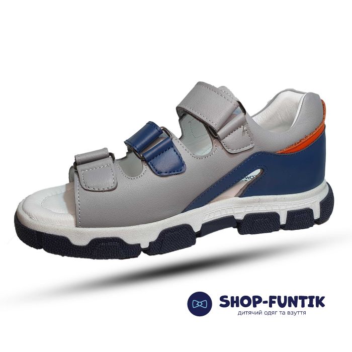 Сандалии Tomini  серые с синим 025