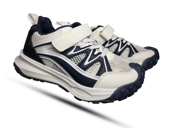 Кроссовки Fiamingo белые с синим сетка 6061