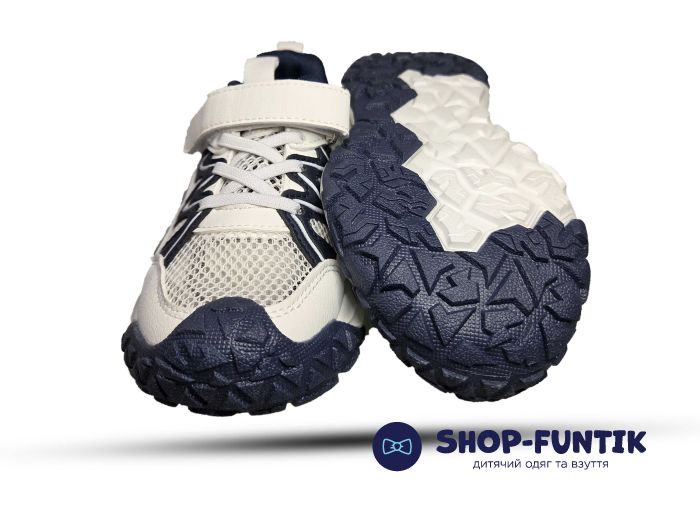 Кроссовки Fiamingo белые с синим сетка 6061