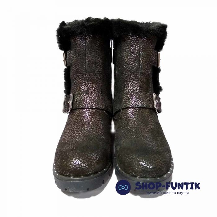 Сапоги Tunel коричневые с натуральным мехом 1046K