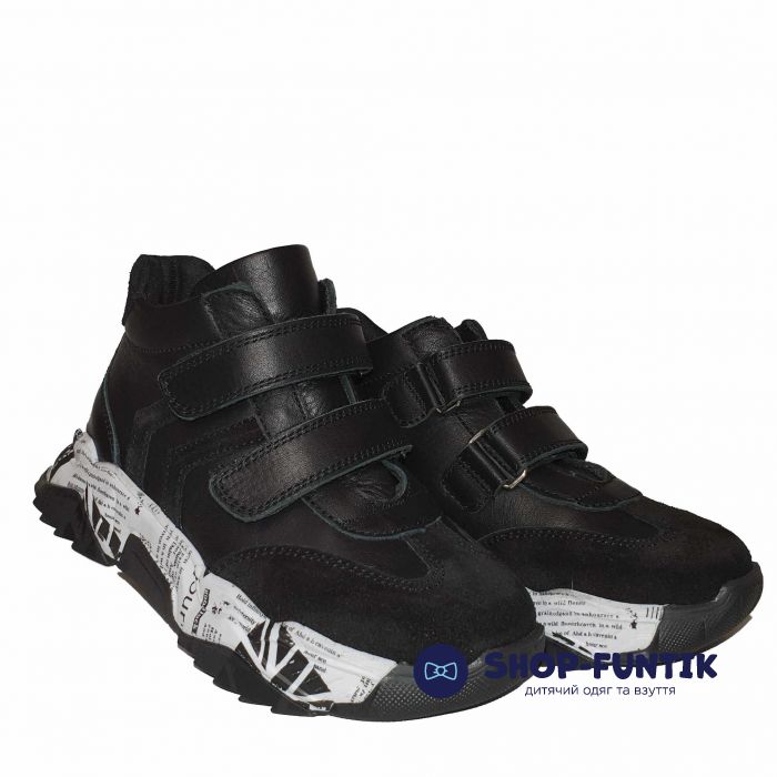 Черевики Panda чорні на високій підошві