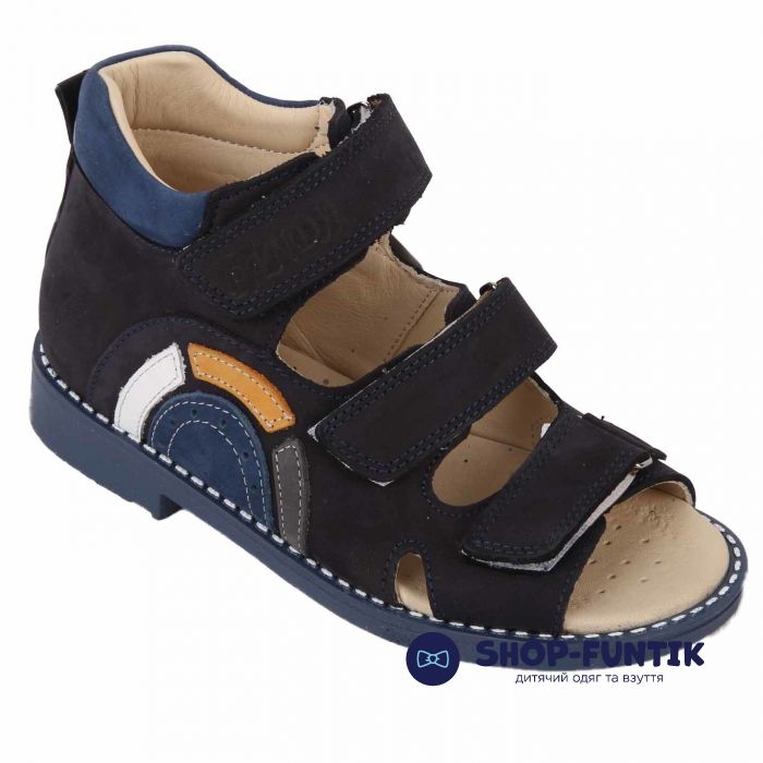 Сандалии Panda темно-синие высокие 07430 F