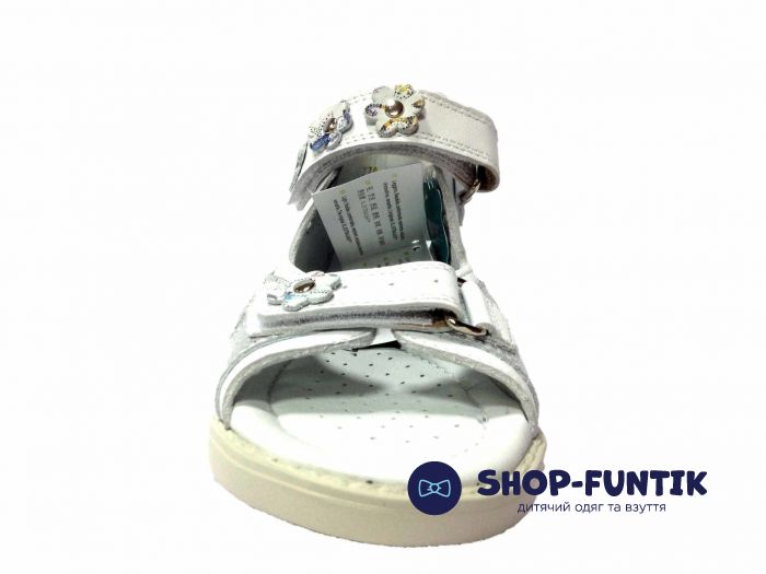 Сандалии Minimen белые с цветочным принтом