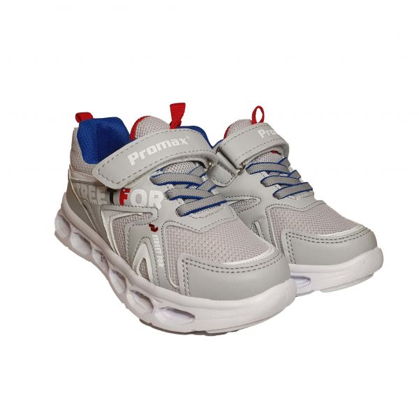 Кроссовки Promax серые светящиеся 1700