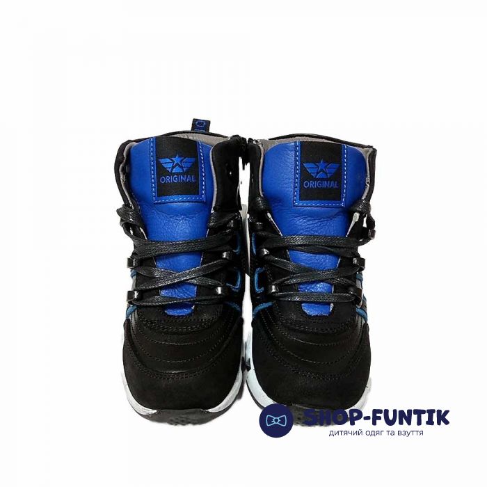 Ботинки Tiflani черные с декоративной шнуровкой B-952