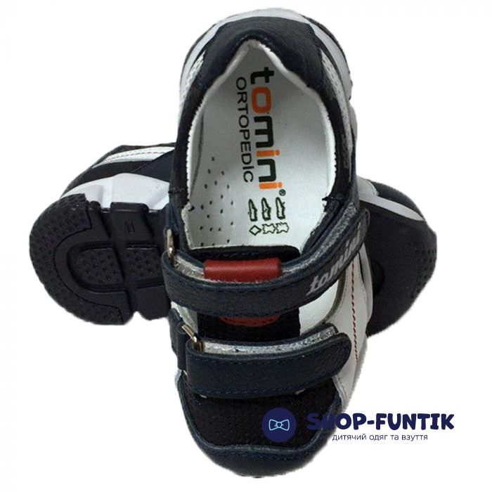 Кроссовки Tomini синие с белыми вставками открытые 3007,144