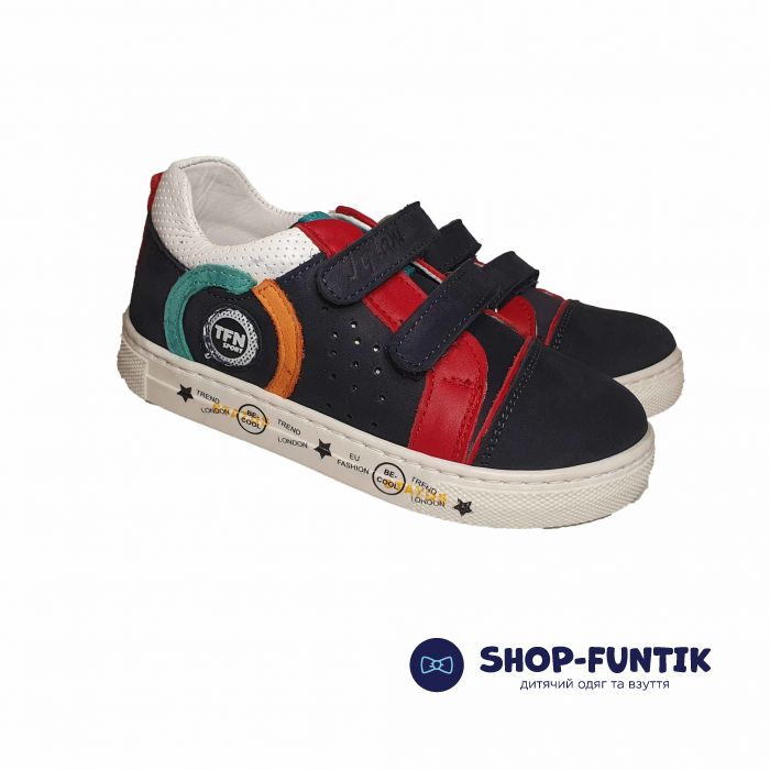 Кроссовки Tiflani синие с цветными вставками 12В1882