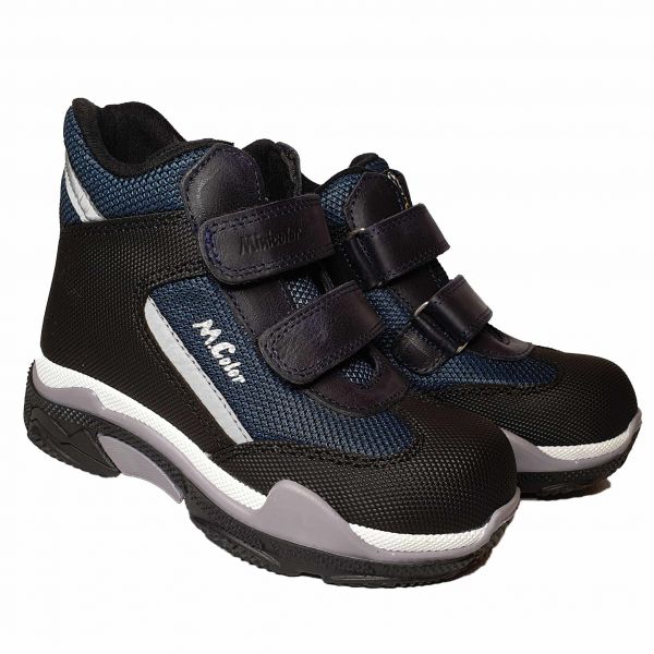 Ботинки Minicolor синие с черными вставками 5660 12