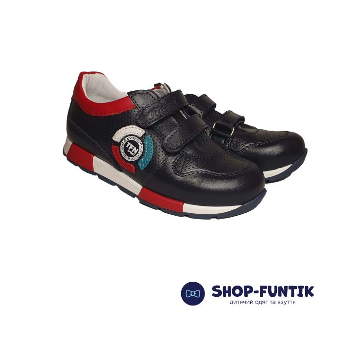 Кроссовки Tiflani черные с цветными вставками 12В2