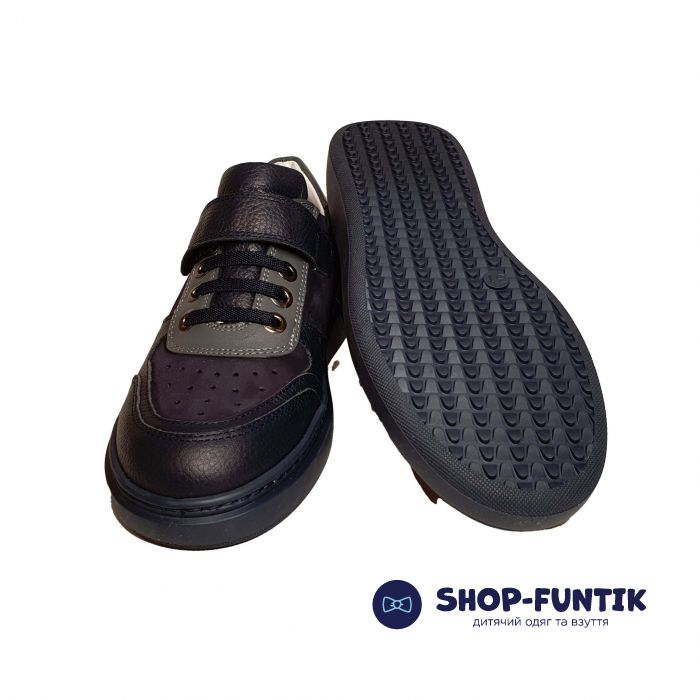 Туфли Tunel темно-синие на липучке 100