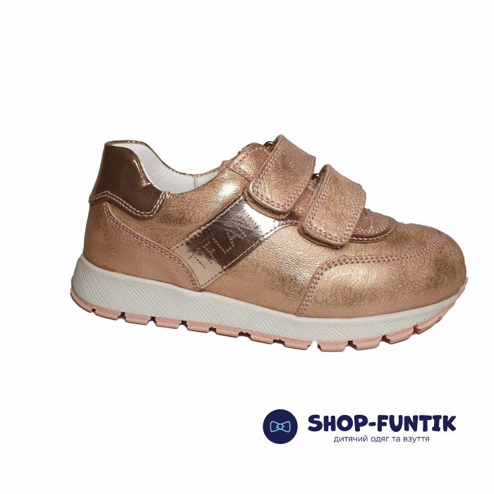 Кроссовки Tiflani золотого цвета с липучками 18РА