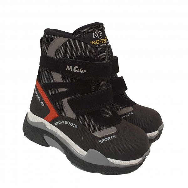 Ботинки Minicolor серые меховые 2542-7