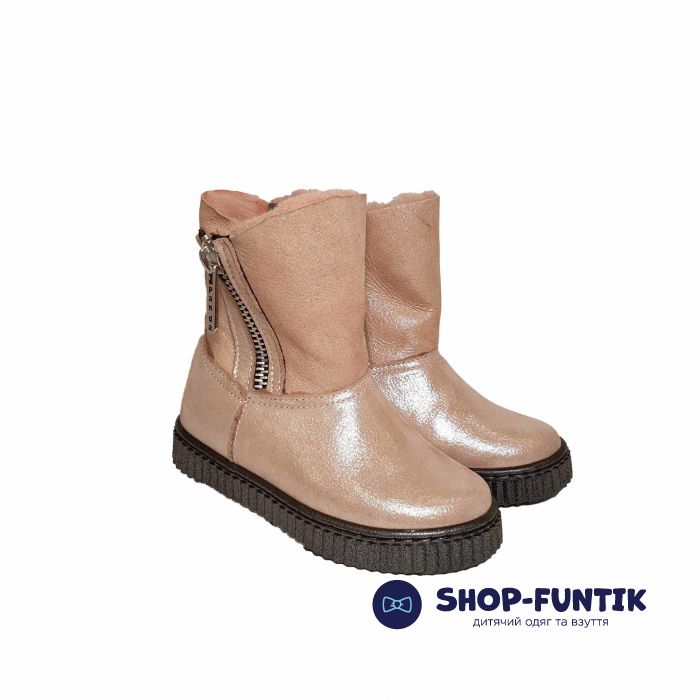 Угги  Panda пудровые с двумя молниями 011.1773.P