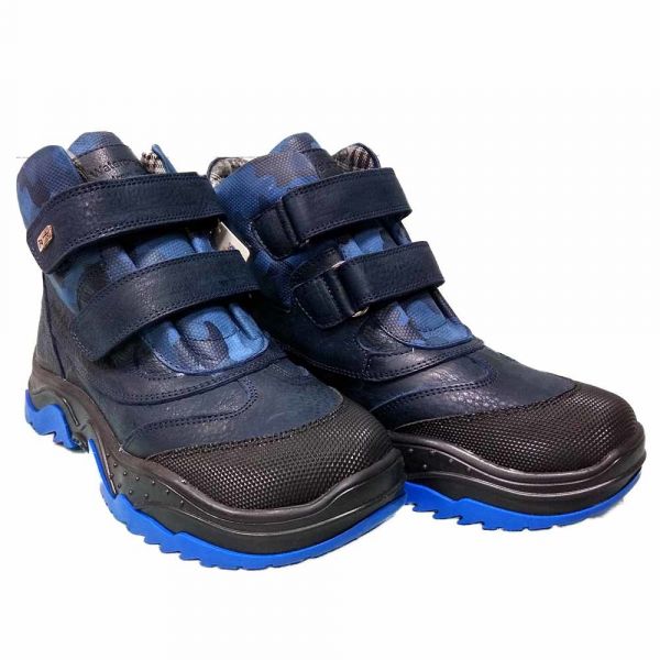 Ботинки  Panda синие на липучке  3136