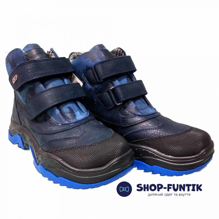 Ботинки  Panda синие на липучке  3136