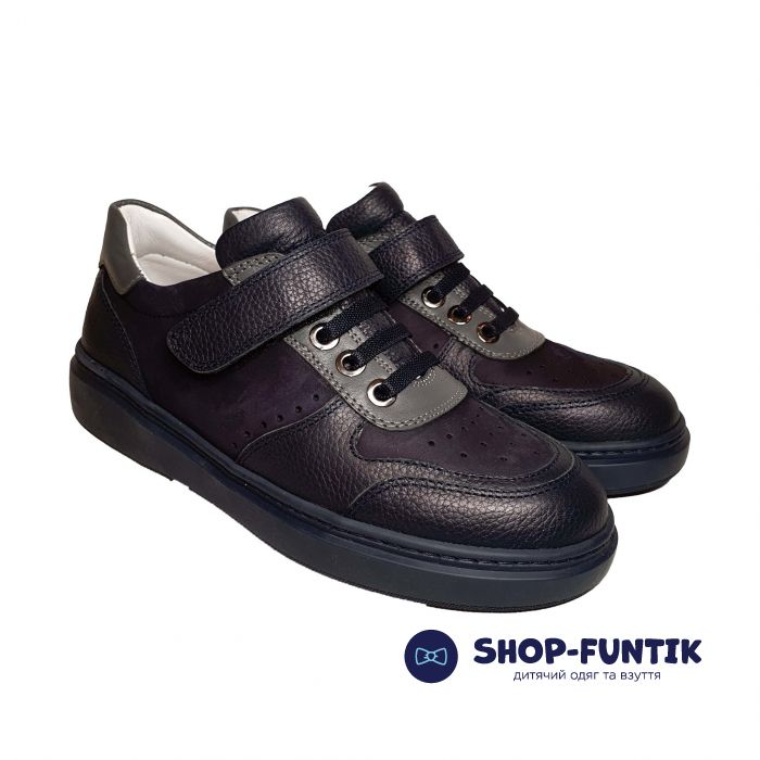 Туфли Tunel темно-синие на липучке 100