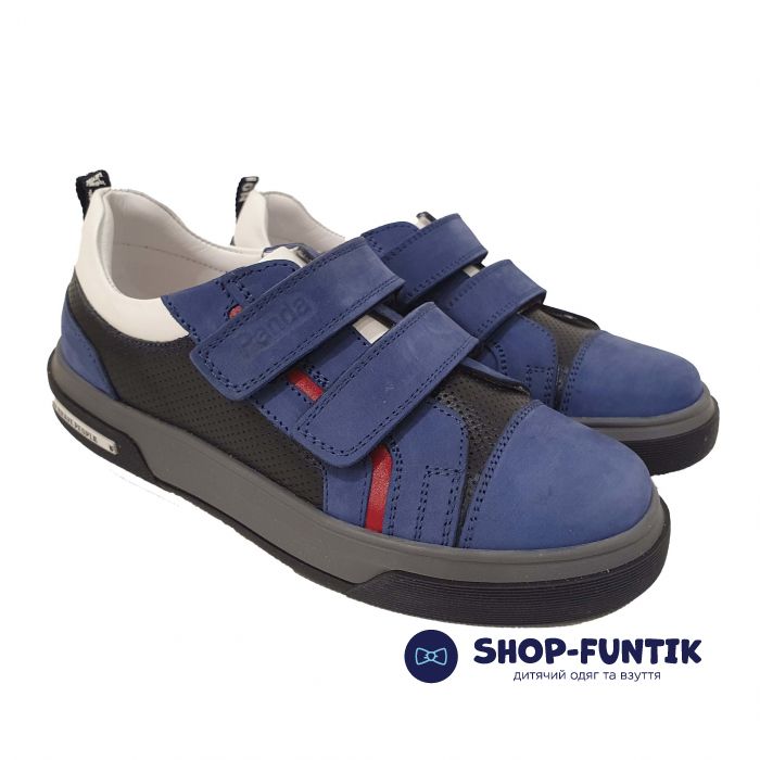 Кроссовки Panda синие комбинированные 026