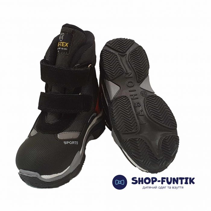 Ботинки Minicolor серые меховые 2542-7