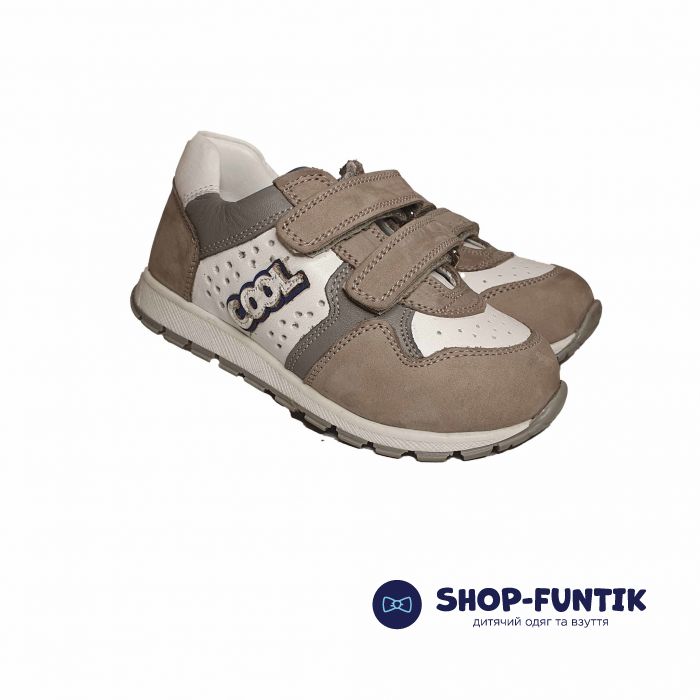 Кроссовки Tiflani серые с белыми вставками 18ВА9366