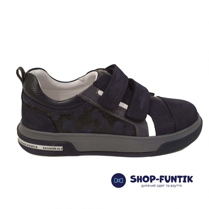 Кроссовки Panda синие с белой полоской 02602