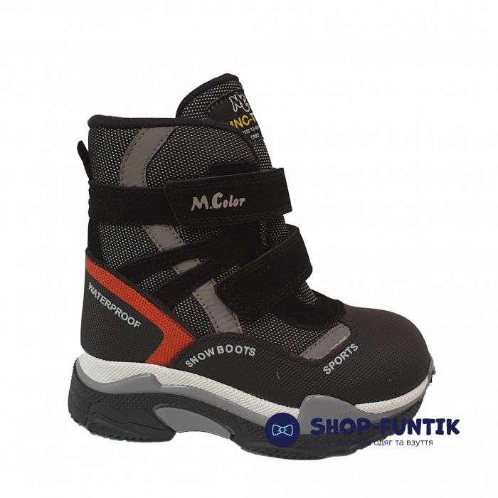 Ботинки Minicolor серые меховые 2542-7