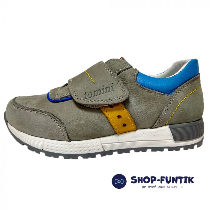 Кроссовки Tomini серые на широкой липучке1902