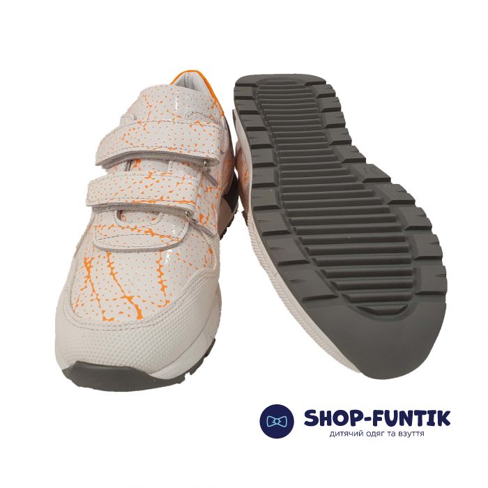 Кроссовки  Panda белые с лакированной кожи 006.035