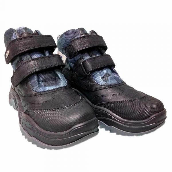 Ботинки  Panda серо-черные на липучке  42.1