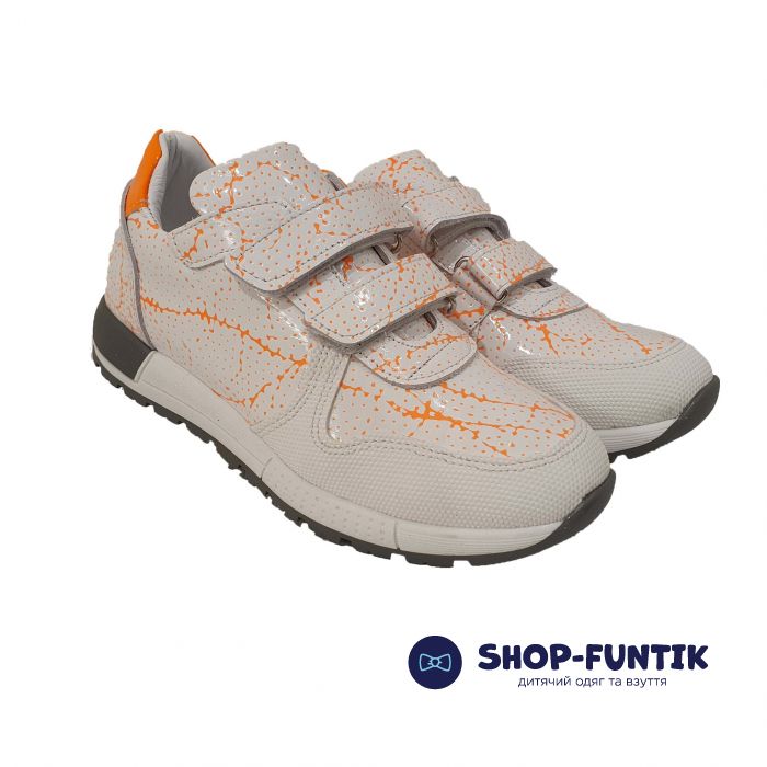 Кроссовки  Panda белые с лакированной кожи 006.035