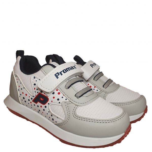 Кроссовки Promax серые с белыми вставками 16941