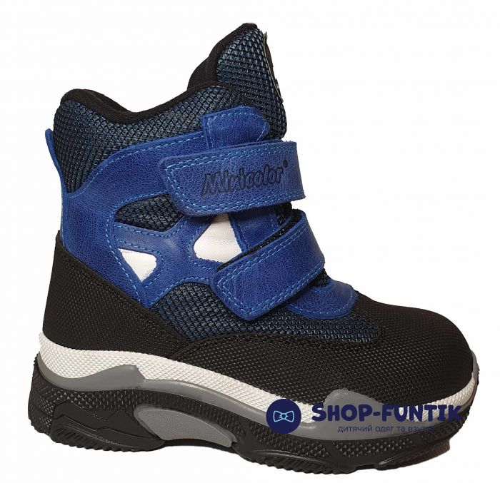 Ботинки Miniсolor синие на две липучки 2591-10
