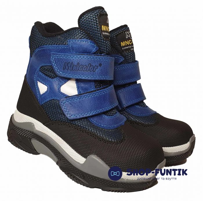 Ботинки Miniсolor синие на две липучки 2591-10