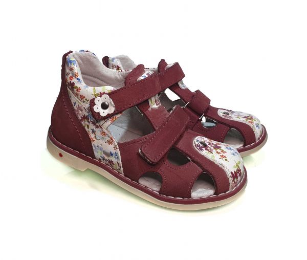 Сандалии Poliipeys бордовые 076