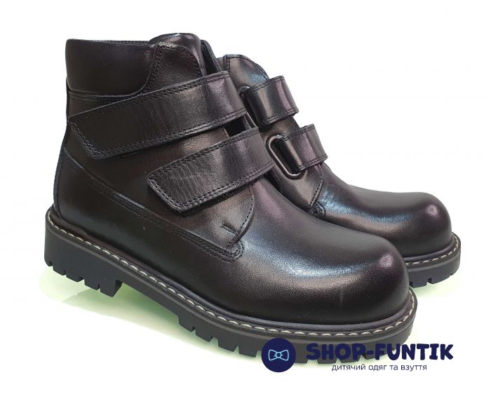 Ботинки Tunel черные на двух липучках 84165