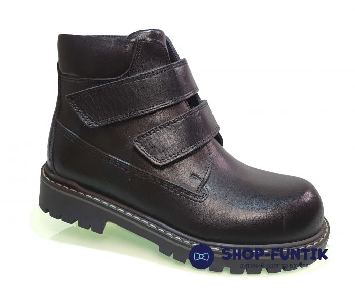 Ботинки Tunel черные на двух липучках 84165