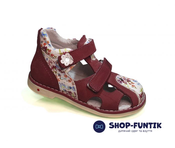 Сандалии Poliipeys бордовые 076
