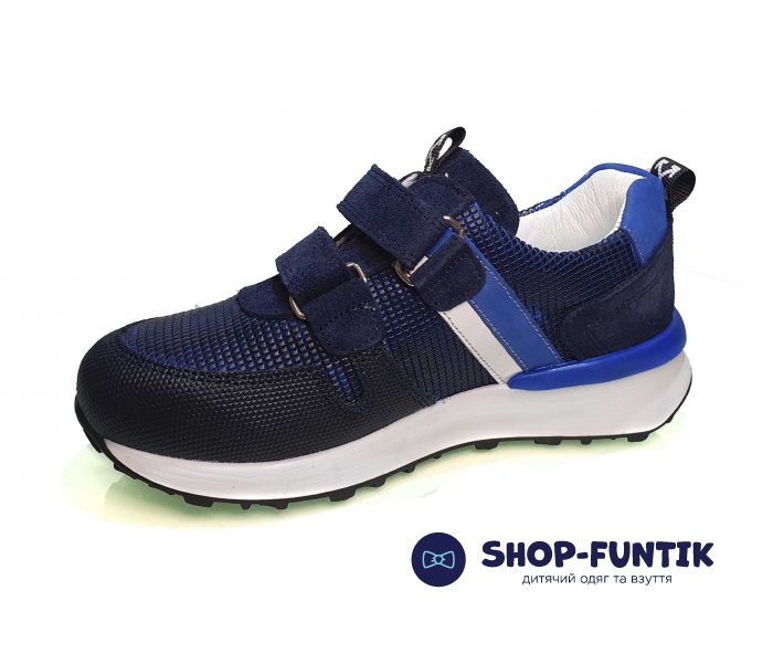Кроссовки Panda темно-синие с бело-голубыми вставками 700303