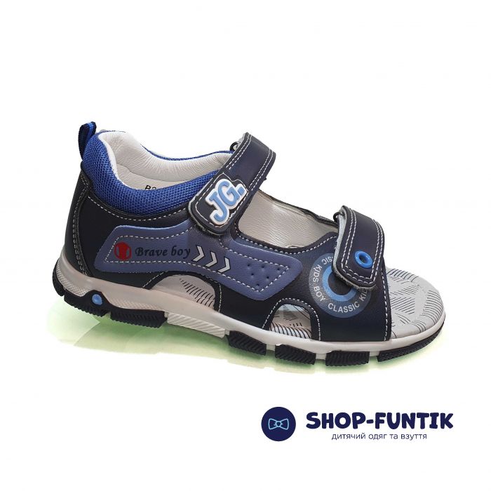 Сандалии Jong Golf сине-голубые открытые 20287