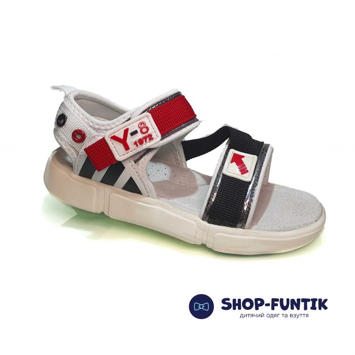 Босоножки Jong Golf белые с цветными вставками L0096