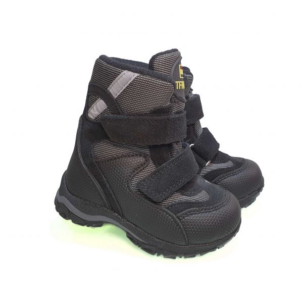 Ботинки Tіflani черно-серые на две липучки 27B40