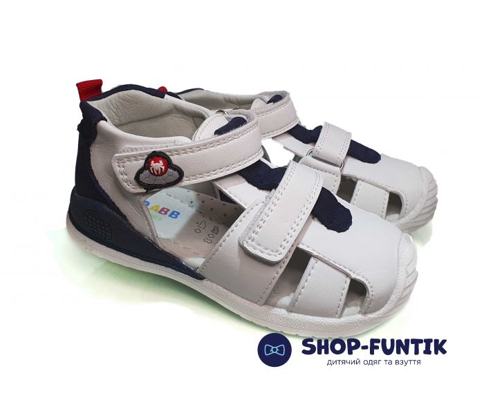 Сандалии Jong.Golf бело-синие закрытые М 203