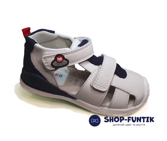 Сандалии Jong.Golf бело-синие закрытые М 203